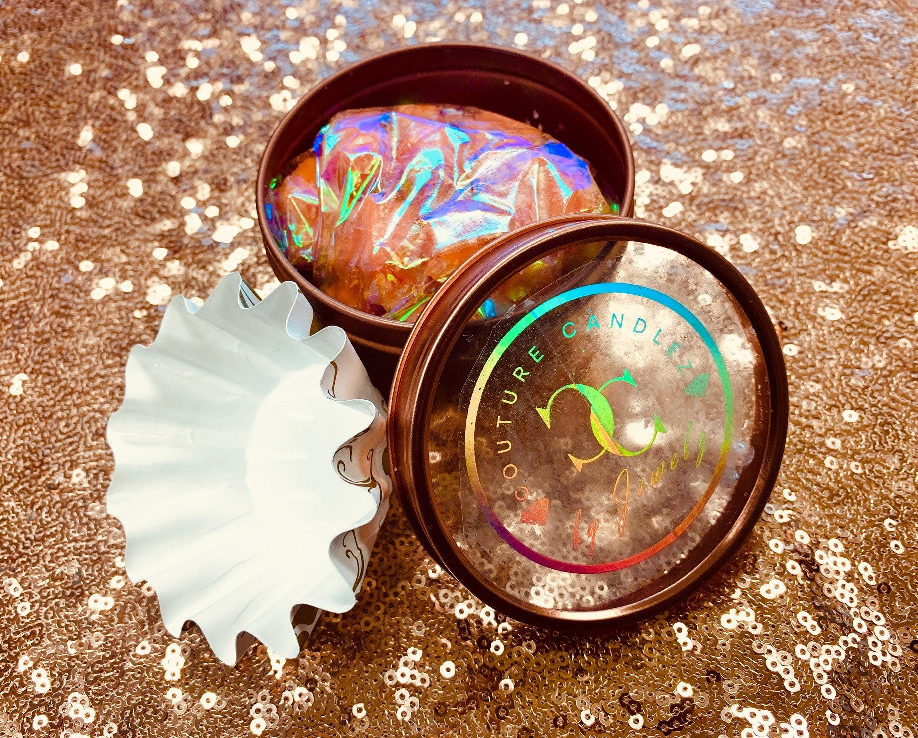 Couture Candlez by Jewelz luxury wax melts with notes of almond, berries, & rose (Bijou Berries)