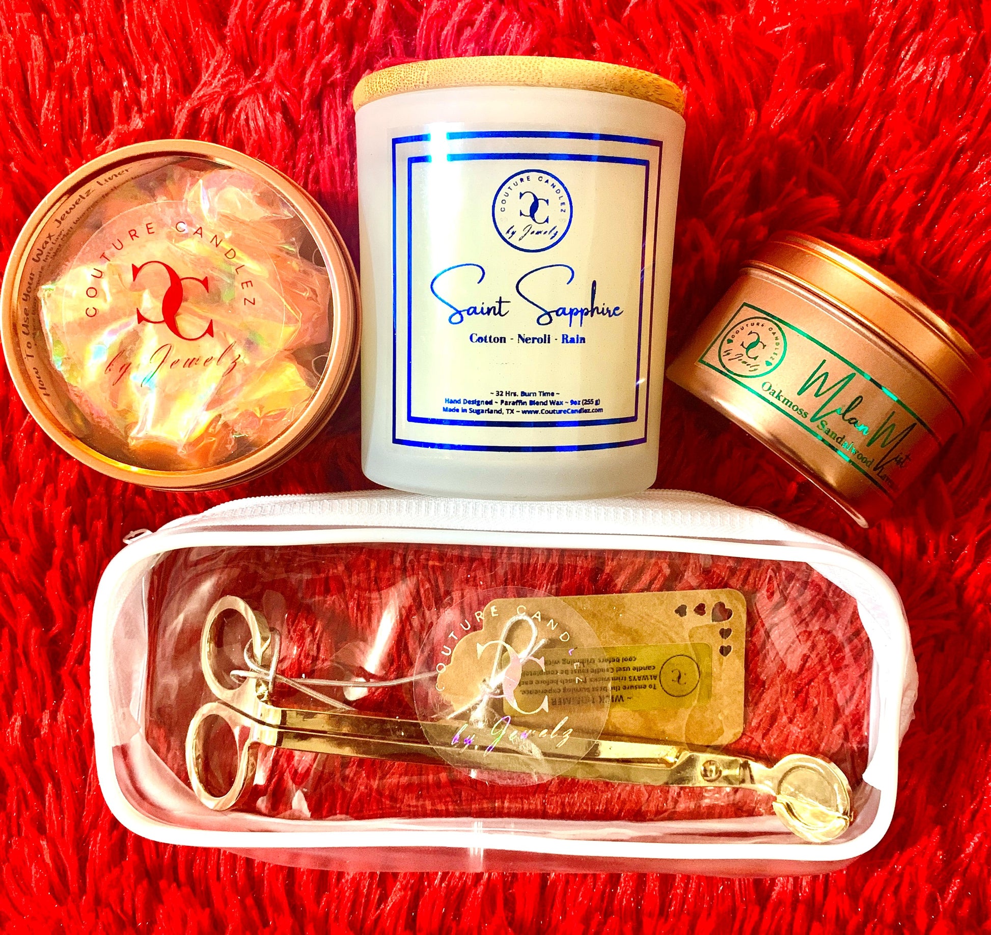 Couture Candlez by Jewelz Medium Luxury Candle Sampler Gift Set (Treasure de Array)