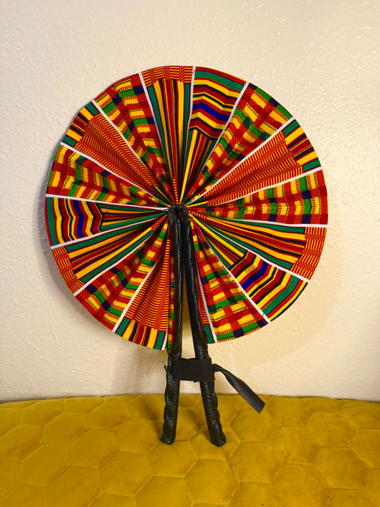 Ghanaian Kente Cloth Fans
