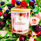 Couture Candlez by Jewelz luxury red foiled candle with notes of almond, berries, & rose (Bijou Berries)