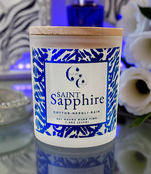 Saint Sapphire Candle | Cotton, Neroli & Fresh Rain – Couture